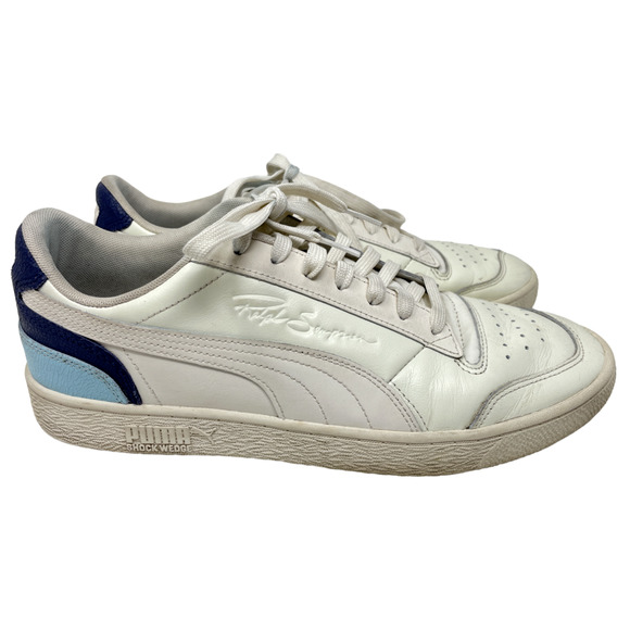 PUMA Ralph Sampson Tones Low White Aquamarine Leather - Picture 1 of 10